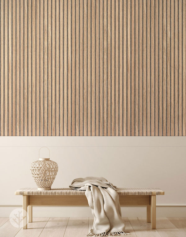 Luxury American Oak (Grey Felt) Wall Panels