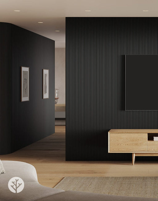 Flutto™ Flutto™ Black Mini Ridge Flexible Tambour Wood Panels