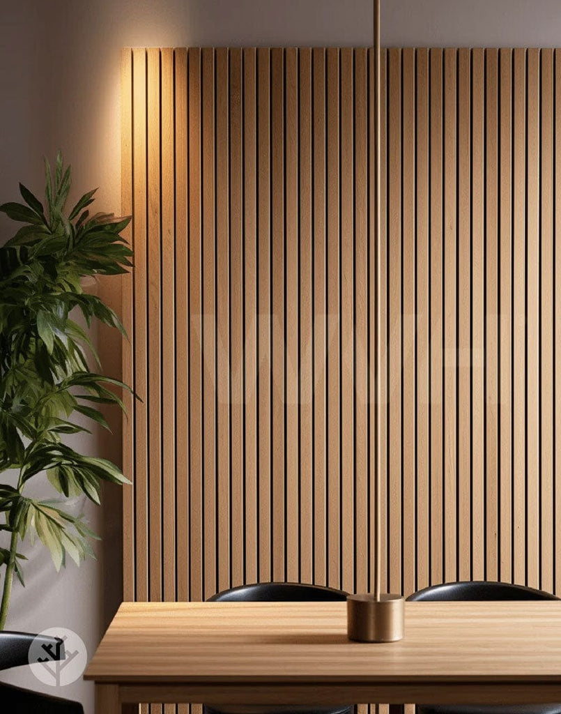 Slatpanel® Slatpanel® Luxe American Oak Acoustic Wide Slat Wood Wall Panels