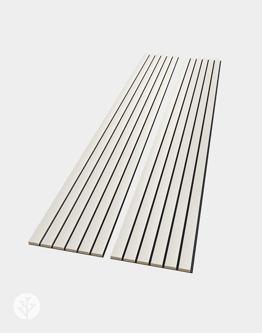 Slatpanel® Slatpanel® Luxe Leather White Wide Slat Wood Wall Panel