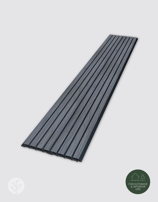 Slatpanel® Slatpanel® Gray Exterior Composite Wood-Effect Slat Wall Panels