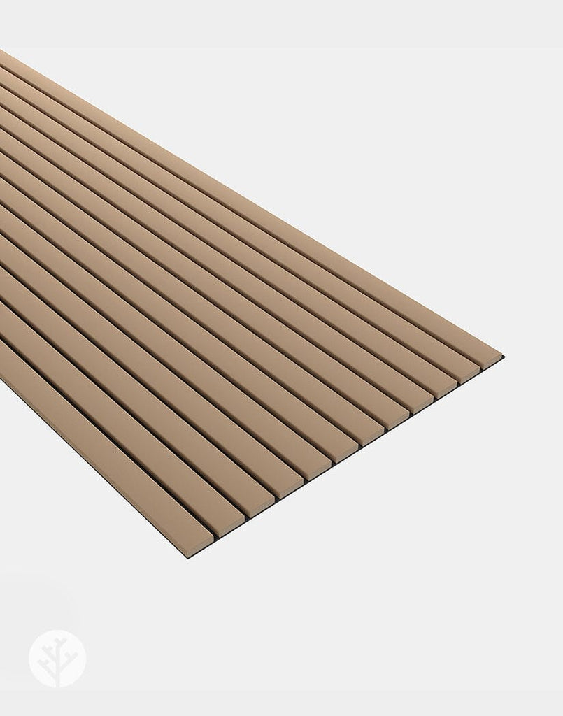 Slatpanel® Slatpanel® Luxe Leather Beige Wide Slat Wood Wall Panel