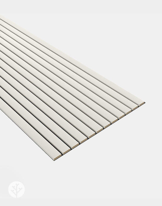 Slatpanel® Slatpanel® Luxe Leather White Wide Slat Wood Wall Panel