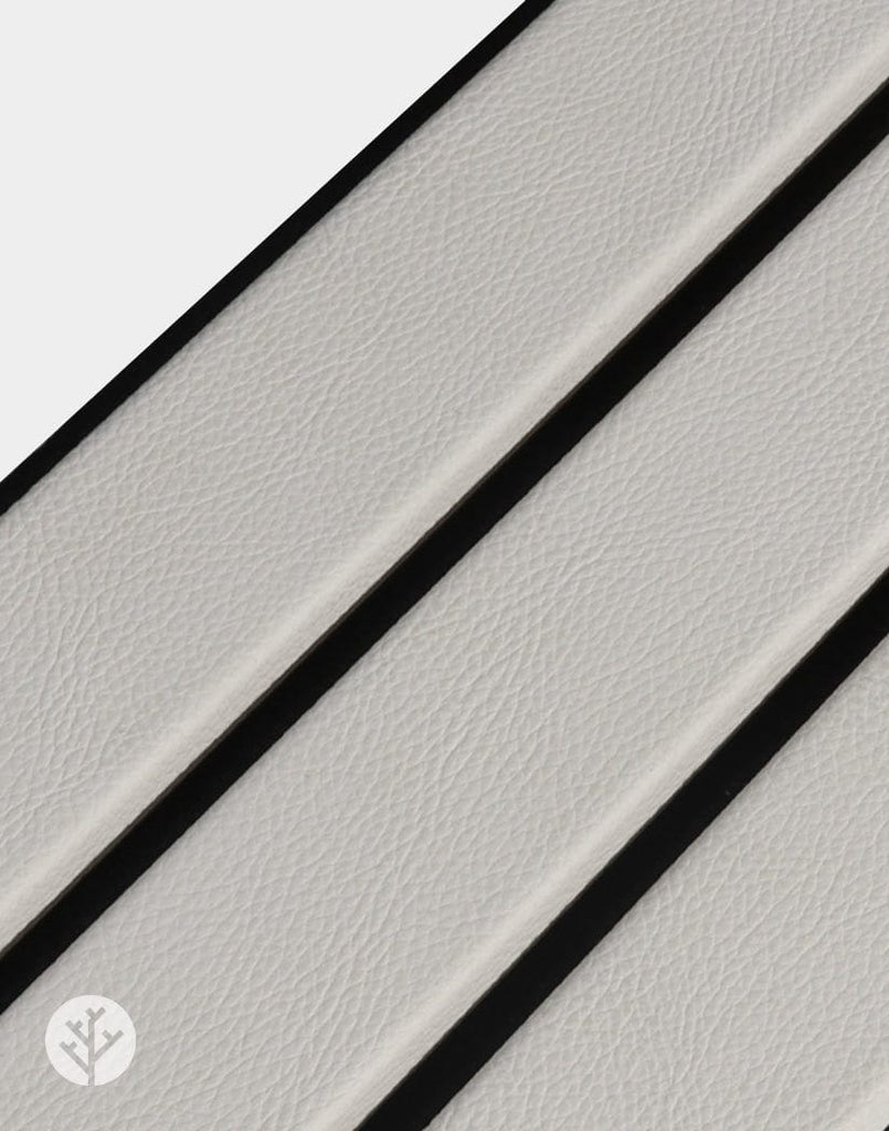 Slatpanel® Slatpanel® Luxe Leather White Wide Slat Wood Wall Panel