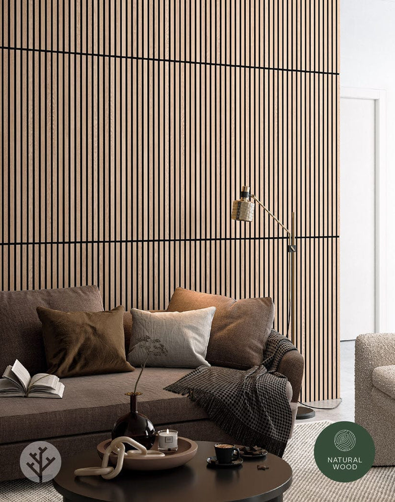 The Wood Veneer Hub Luxury American Oak Acoustic Slat Wood Wall Panels | Original Slatpanel®