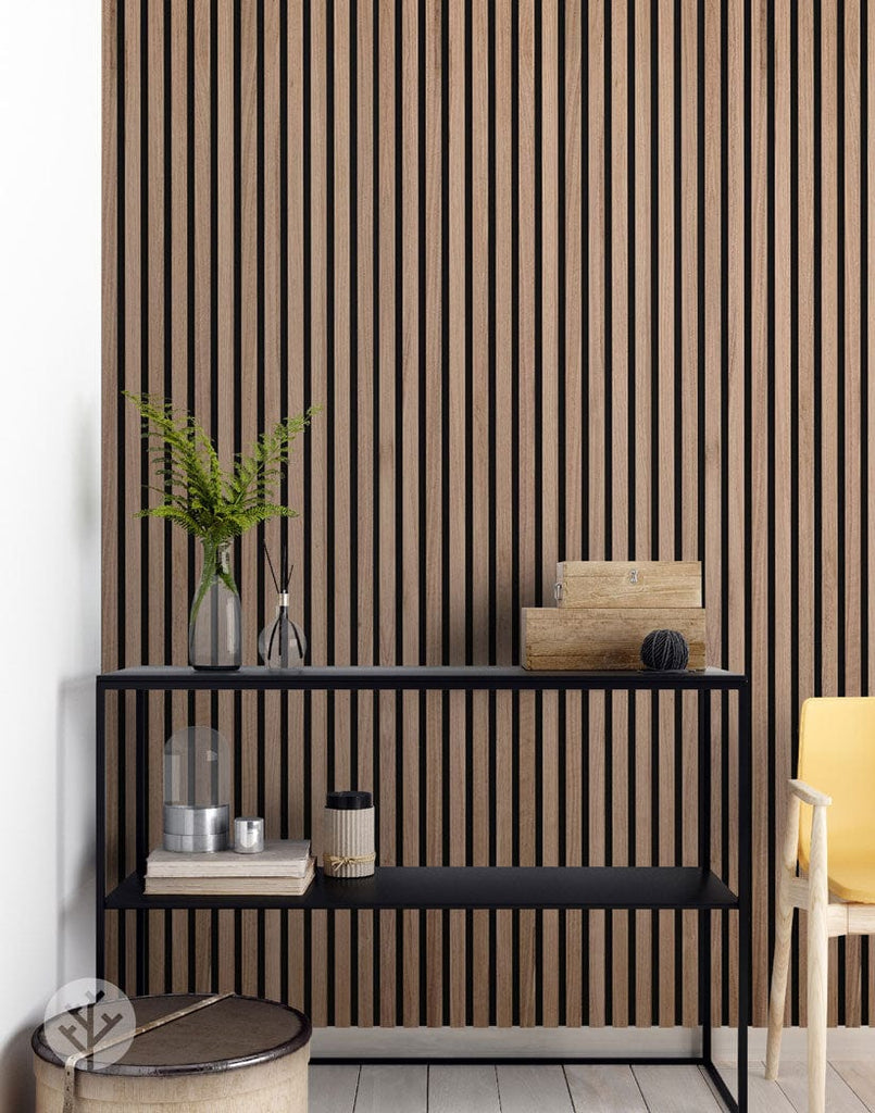 The Wood Veneer Hub Luxury American Walnut Acoustic Slat Wood Wall Panels | Original Slatpanel®