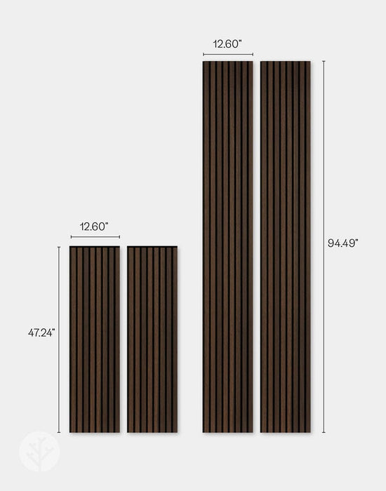 The Wood Veneer Hub Luxury Smoked Oak Acoustic Slat Wood Wall Panels | Original Slatpanel®