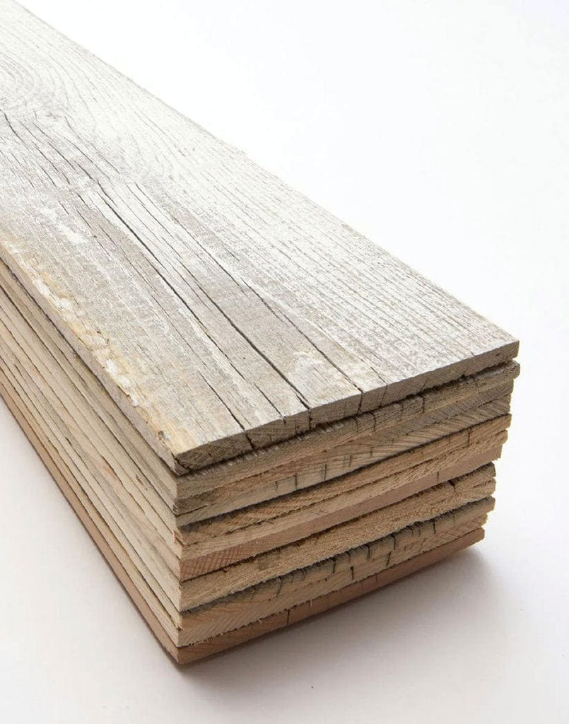 The Wood Veneer Hub Culebra Peak White Reclaimed Wood Wall Panels