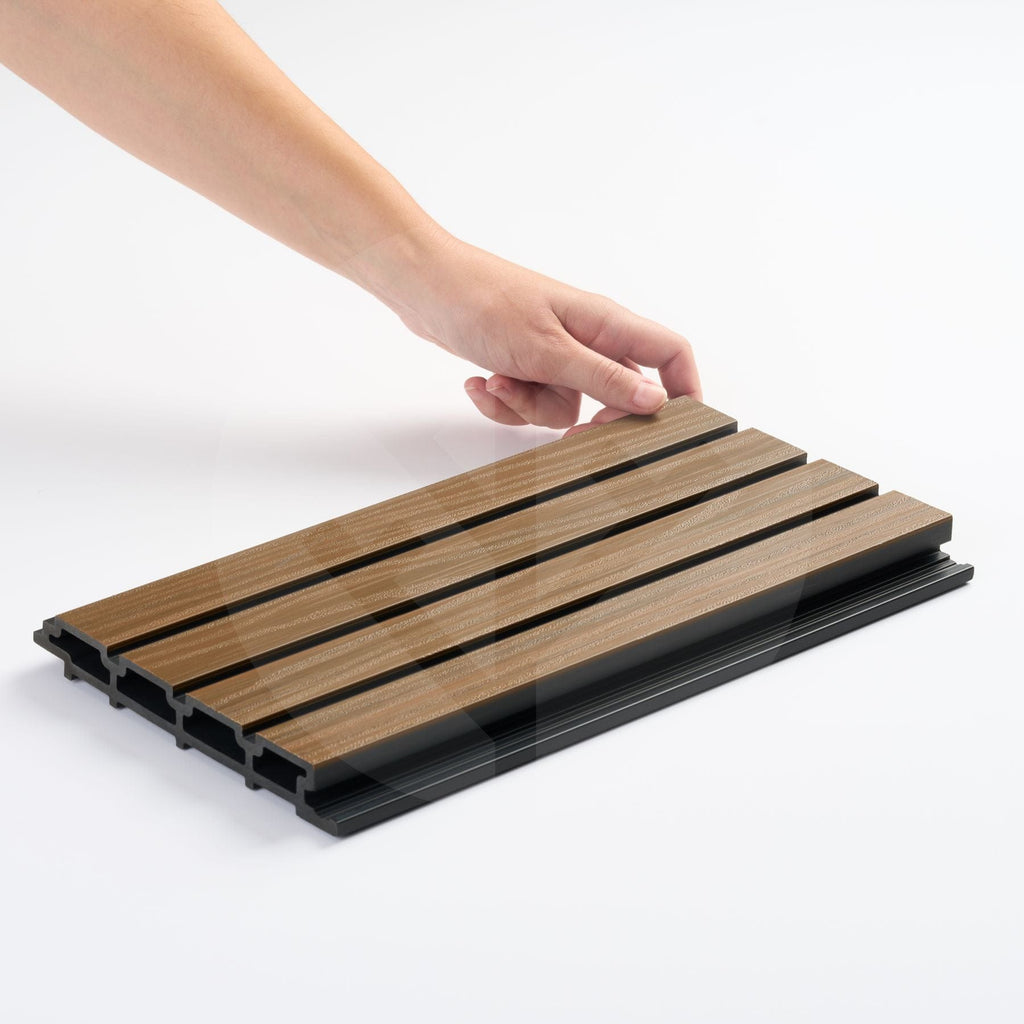 The Wood Veneer Hub Slatpanel® | Wood Effect | Exterior Composite Slat Wall Panel Sample Box