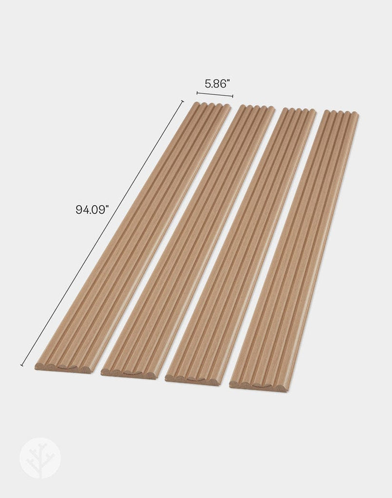 The Wood Veneer Hub Oak Ridge Fluted Tambour Wood Effect Wall Panels