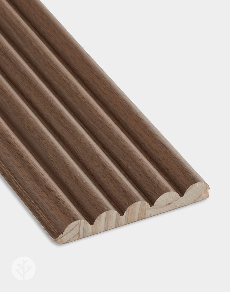 The Wood Veneer Hub Walnut Ridge Fluted Tambour Wood Effect Wall Panels