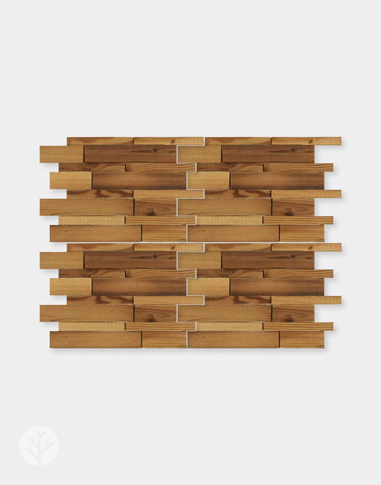 The Wood Veneer Hub Stereo Linear Natural Wood Mosaic Wall Panels